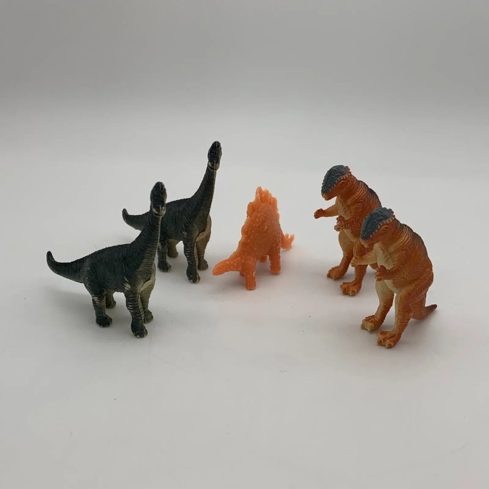Vintage 90s Set of 4 Plastic Dinosaur Figurines